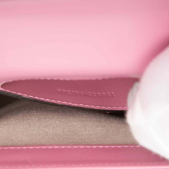 GUCCI Authentic Pink Leather Bamboo Backpack main image 4